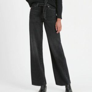 NWT High Rise Wide Leg Black Denim - Banana Republic